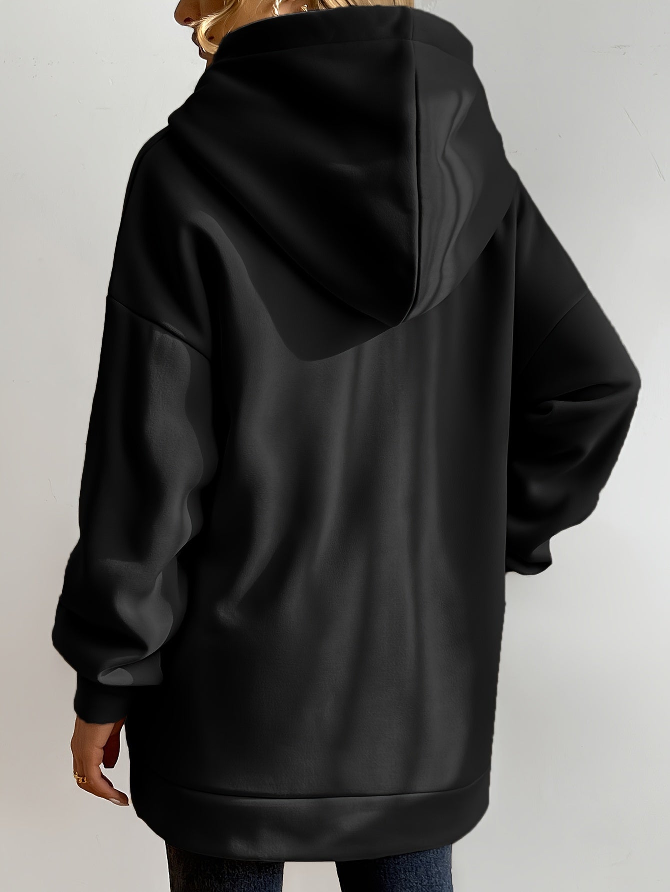 Dames Hoodie Met Rits Casual Comfort Katoen Polyester-3