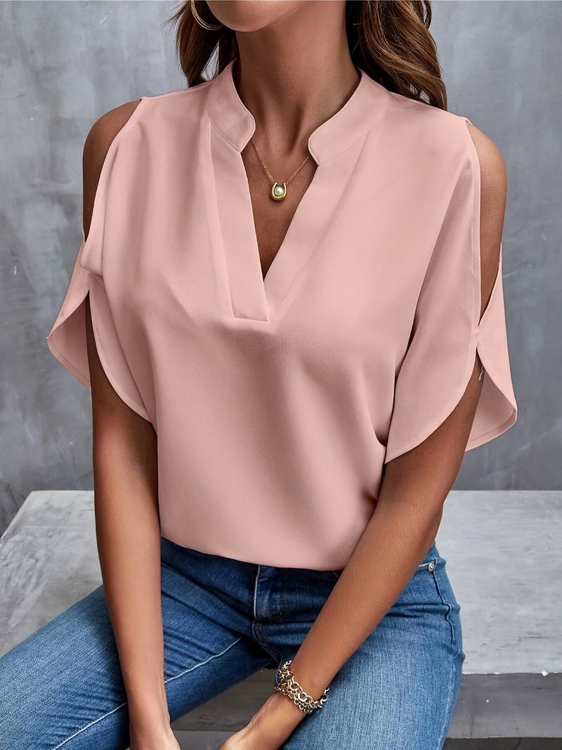 Variant image for Dames Blouse Schoudervrij Ademend Katoen Luchtig Design-1