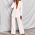Variant image for Dames Blazer en Broek Set Chique Polyester Mix voor Formele Gelegenheden-21