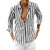 Heren Overhemd Gestreept Katoenmix Casual voor Comfort en Stijl 1