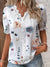 Variant image for Dames Blouse V-hals Luchtig Casual Elegantie-17