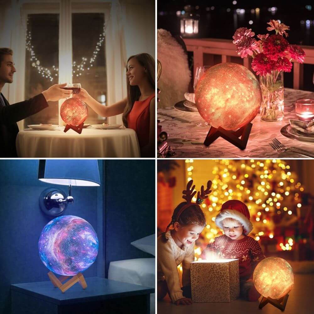 Meerkleurige 3D Maanlamp