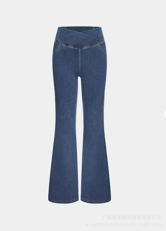 Dames Flared Pants Hoog Taille Elastisch