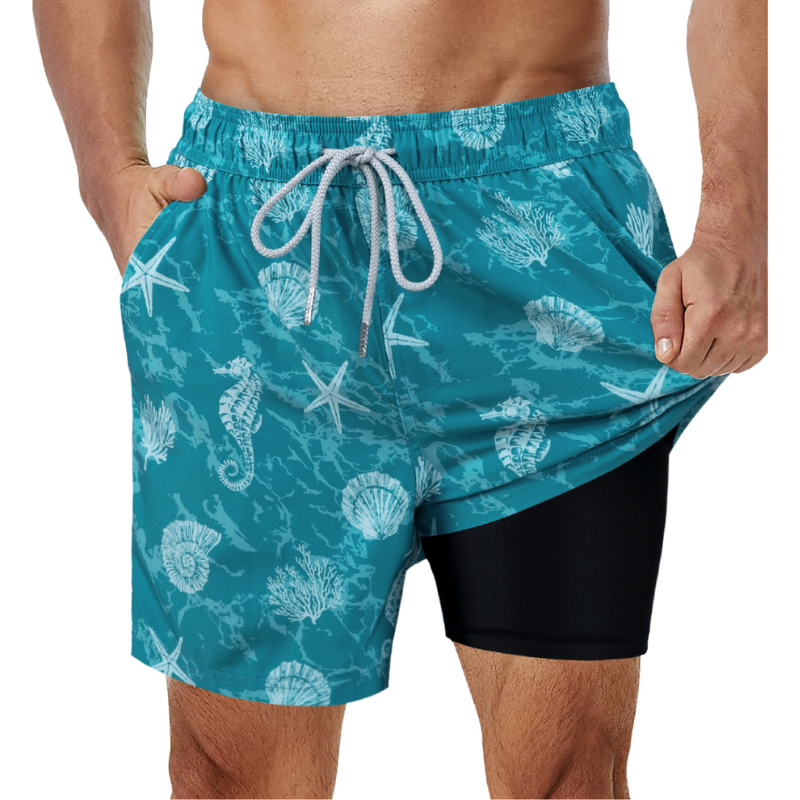 Heren 2-in-1 zwemshort