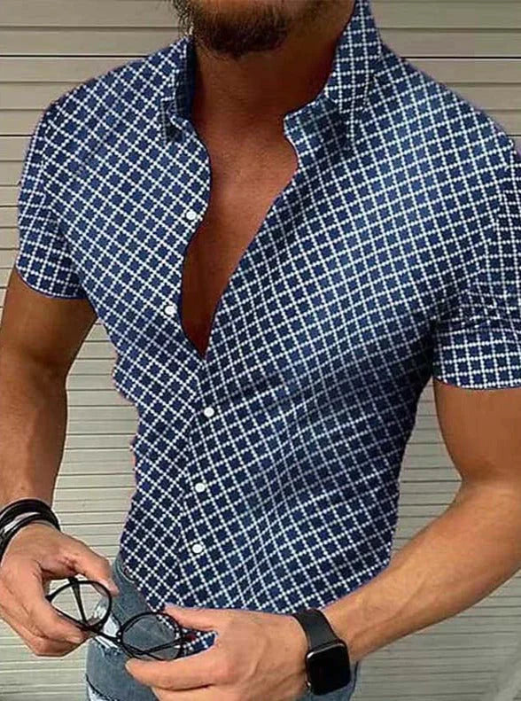 Heren Shirt Comfortabel Katoen Met Rits voor Casual en Semi-Formele Gelegenheden-1