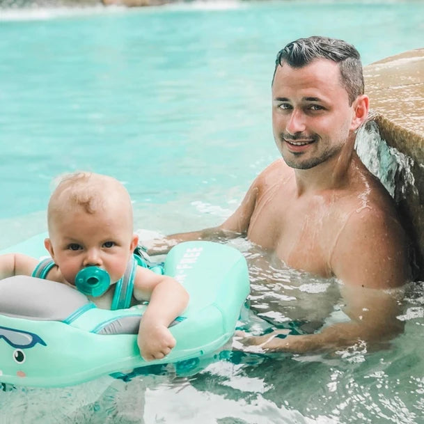 Baby Zwemtrainer 360° Bescherming Verstelbaar Veilig Kunststof voor 3-24 Maanden-1