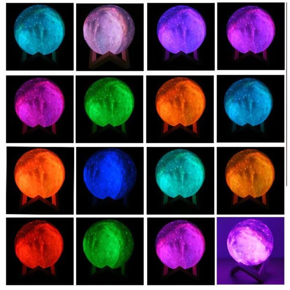 Meerkleurige 3D Maanlamp