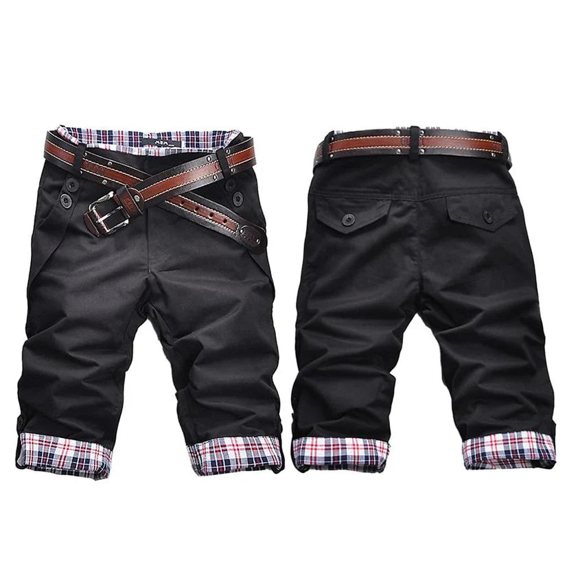 Heren Korte Broek Cargo Stijl 100% Katoen Met Praktische Zakken-2