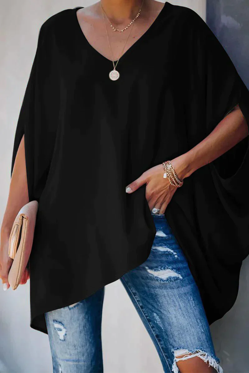 Variant image for Dames Blouse Brede Stijl Vloeiend Materiaal voor Casual en Elegante Gelegenheden-6