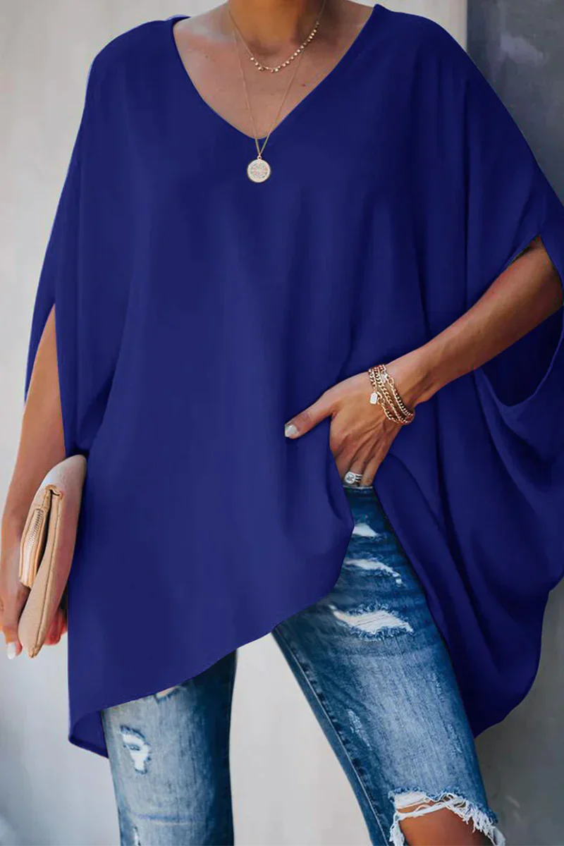 Variant image for Dames Blouse Brede Stijl Vloeiend Materiaal voor Casual en Elegante Gelegenheden-11