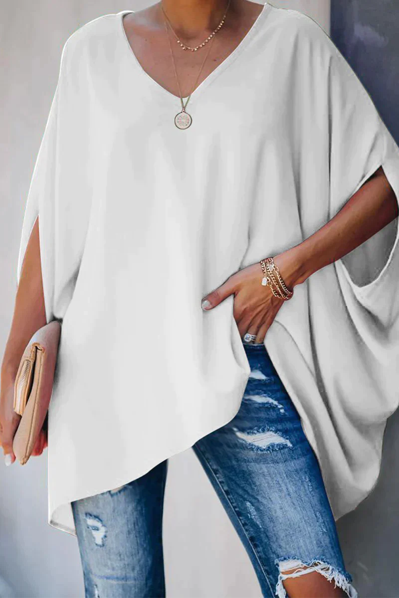 Variant image for Dames Blouse Brede Stijl Vloeiend Materiaal voor Casual en Elegante Gelegenheden-16