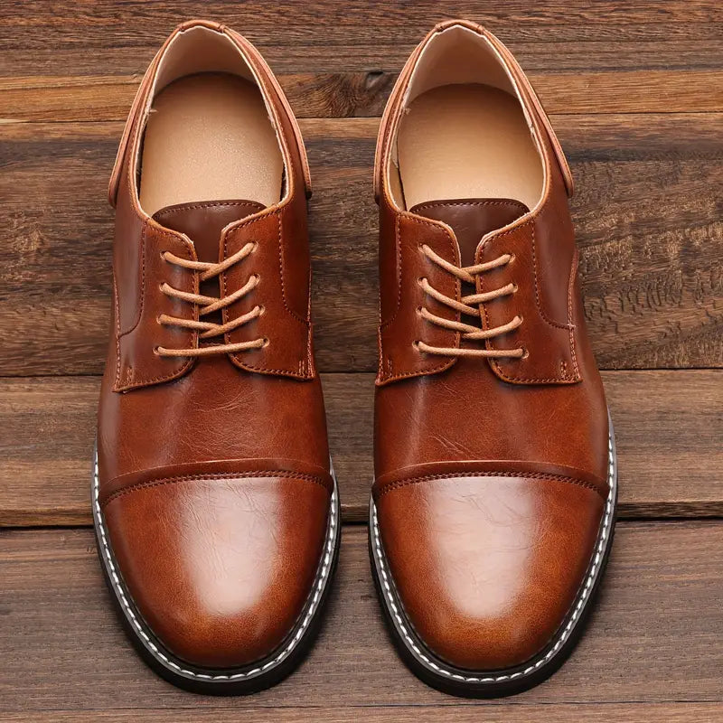Variant image for Heren Schoenen Derby Vintage Stijl Hoogwaardig Leer-1