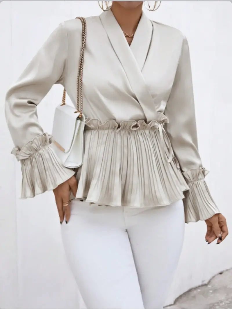 Variant image for Dames Blouse Satijn Elegante Stijl Luxe Comfortabele Pasvorm-1