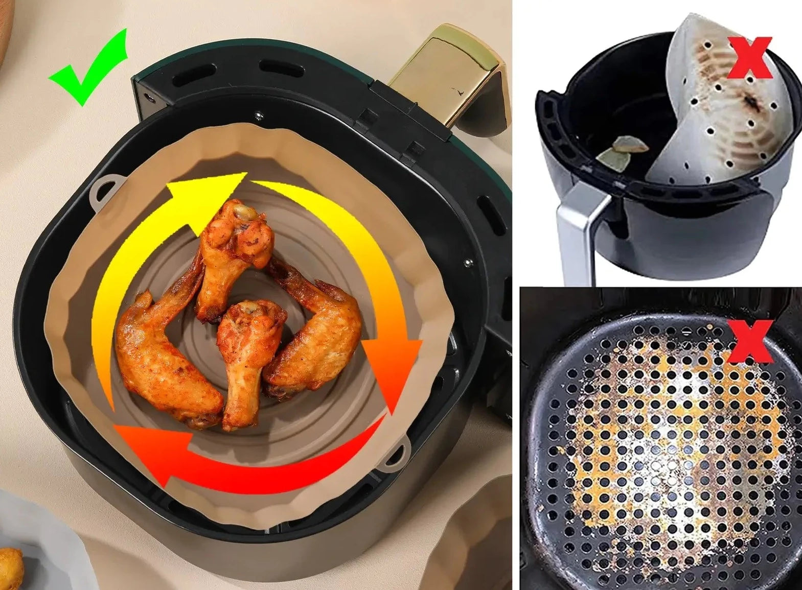 Herbruikbare Air Fryer Silicone Voering