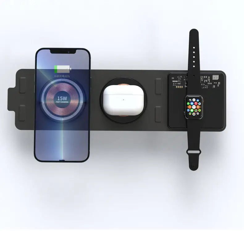3-in-1 Opvouwbaar Draadloos Oplaadstation