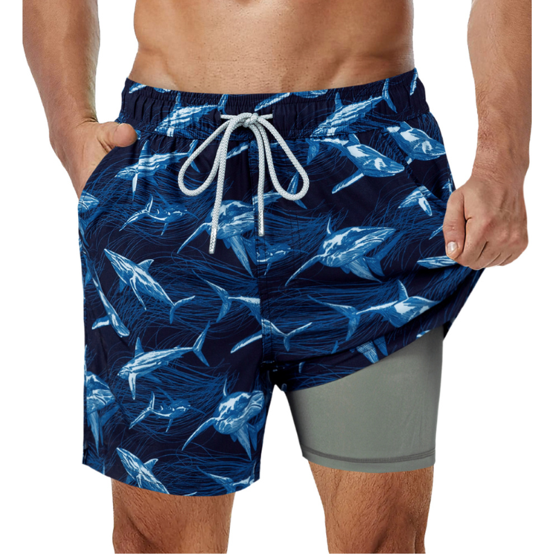 Heren 2-in-1 zwemshort