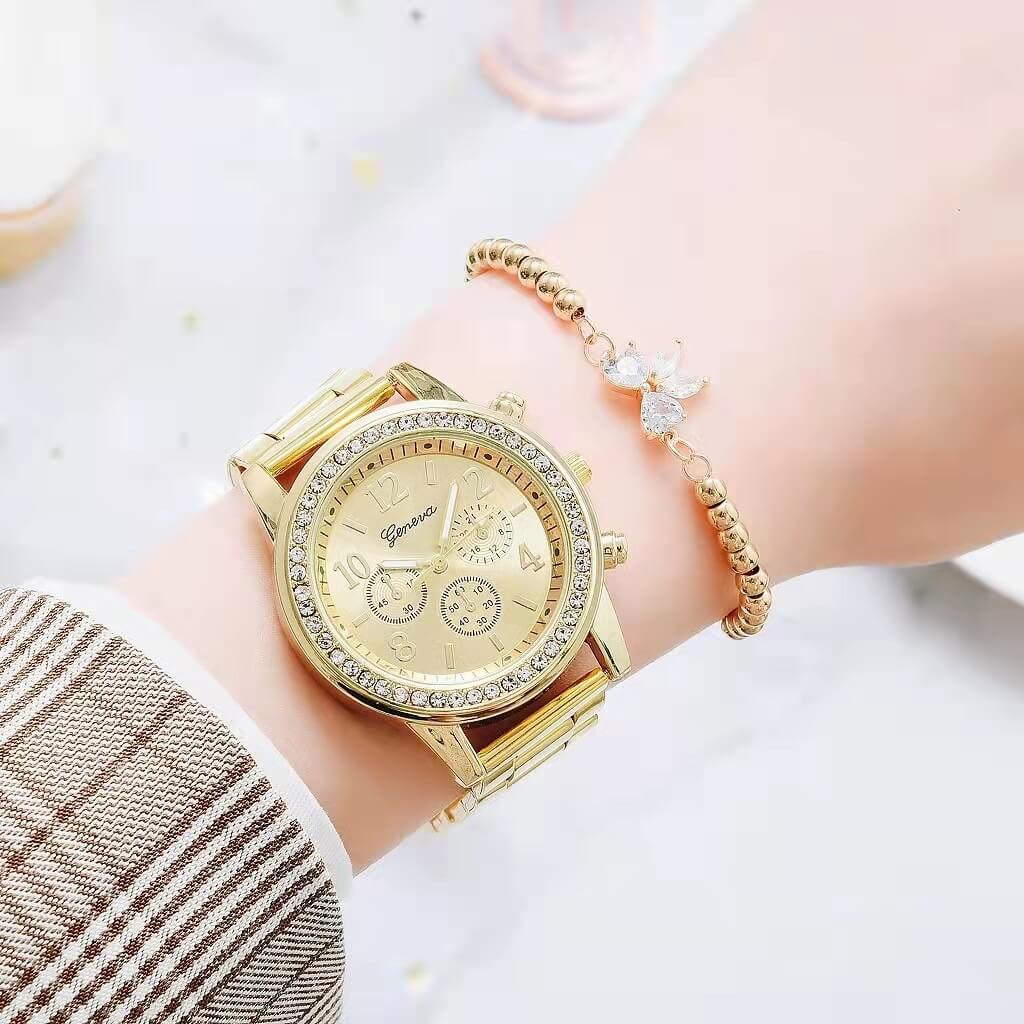 Dames Elegante Rhinestone Horloge