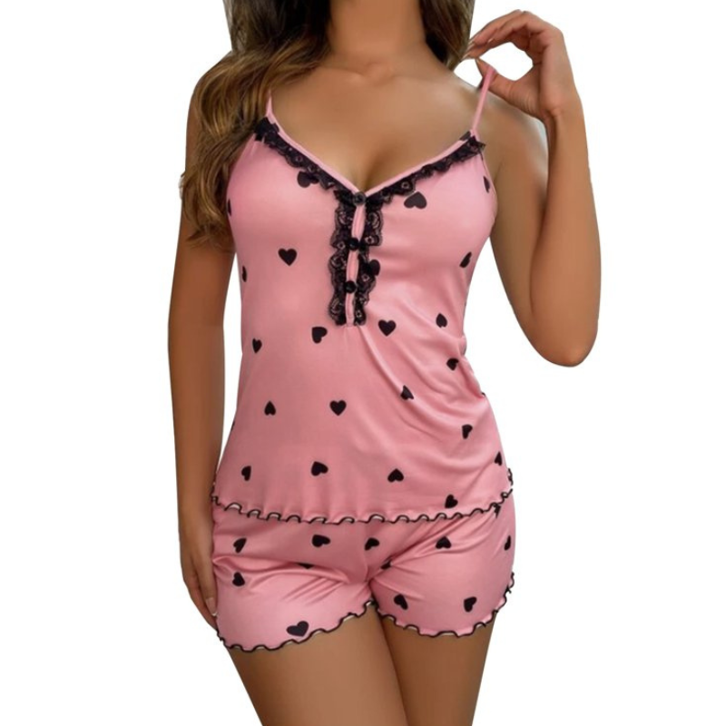 Dames Diepe V-Hals Slapengoed Set