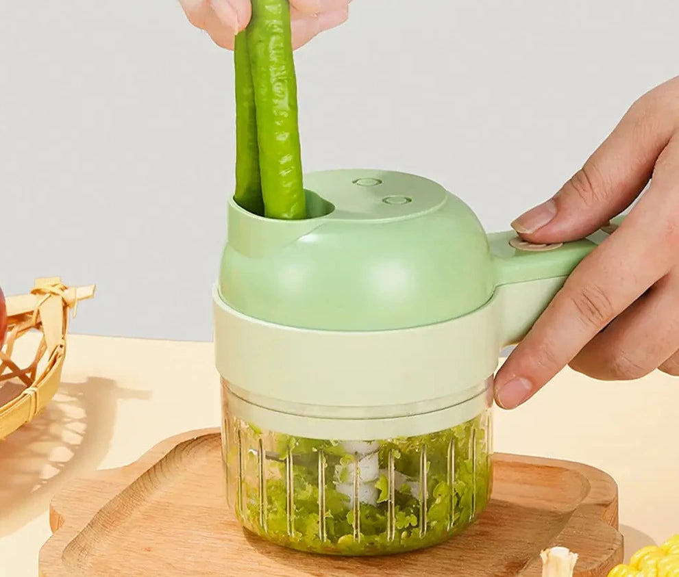 4-in-1 elektrische keukensnijder set