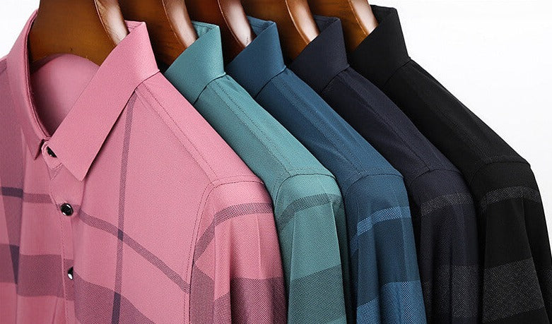 Heren Slim-Fit Geruite Polo