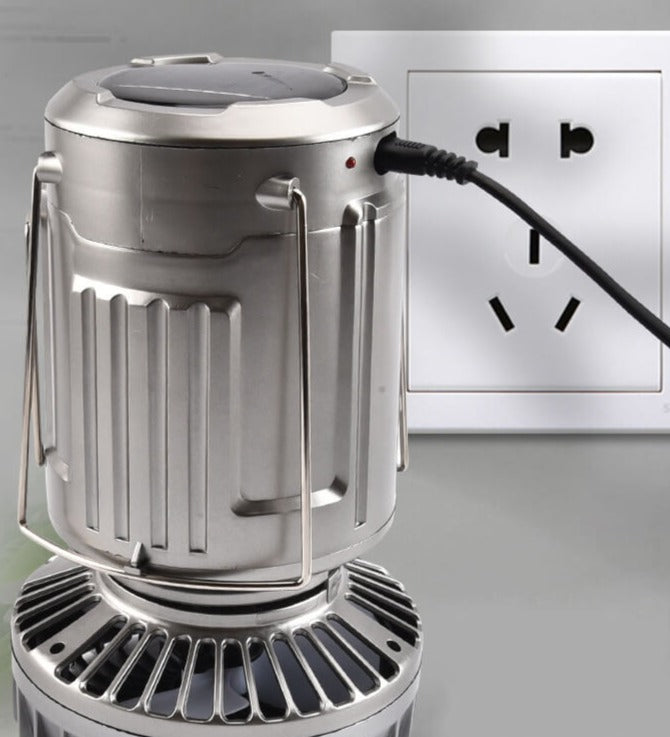 Draagbare zonnelantaarn ventilator