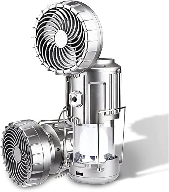 Draagbare zonnelantaarn ventilator