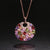 Glinsterende Zirkoon Bloemen Ketting