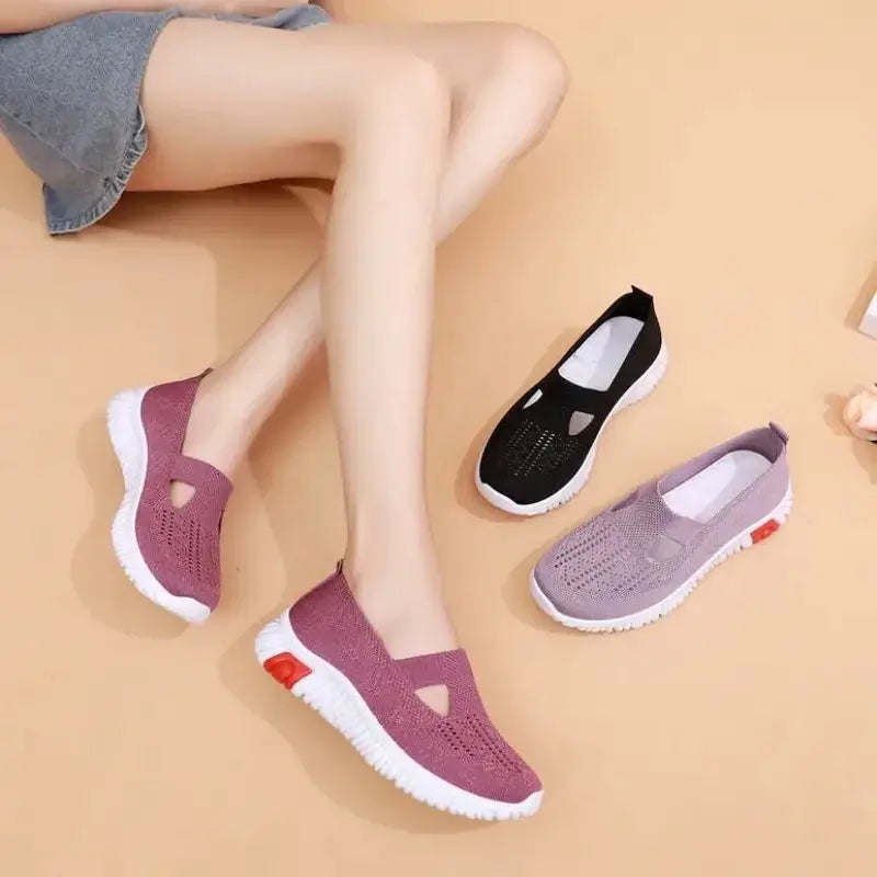 Dames Ademende Katoenen Sneakers