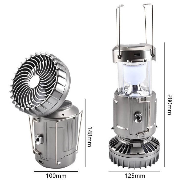 Draagbare zonnelantaarn ventilator