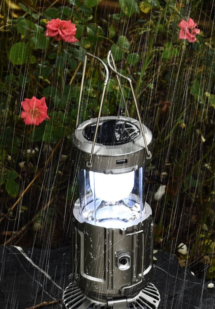 Draagbare zonnelantaarn ventilator