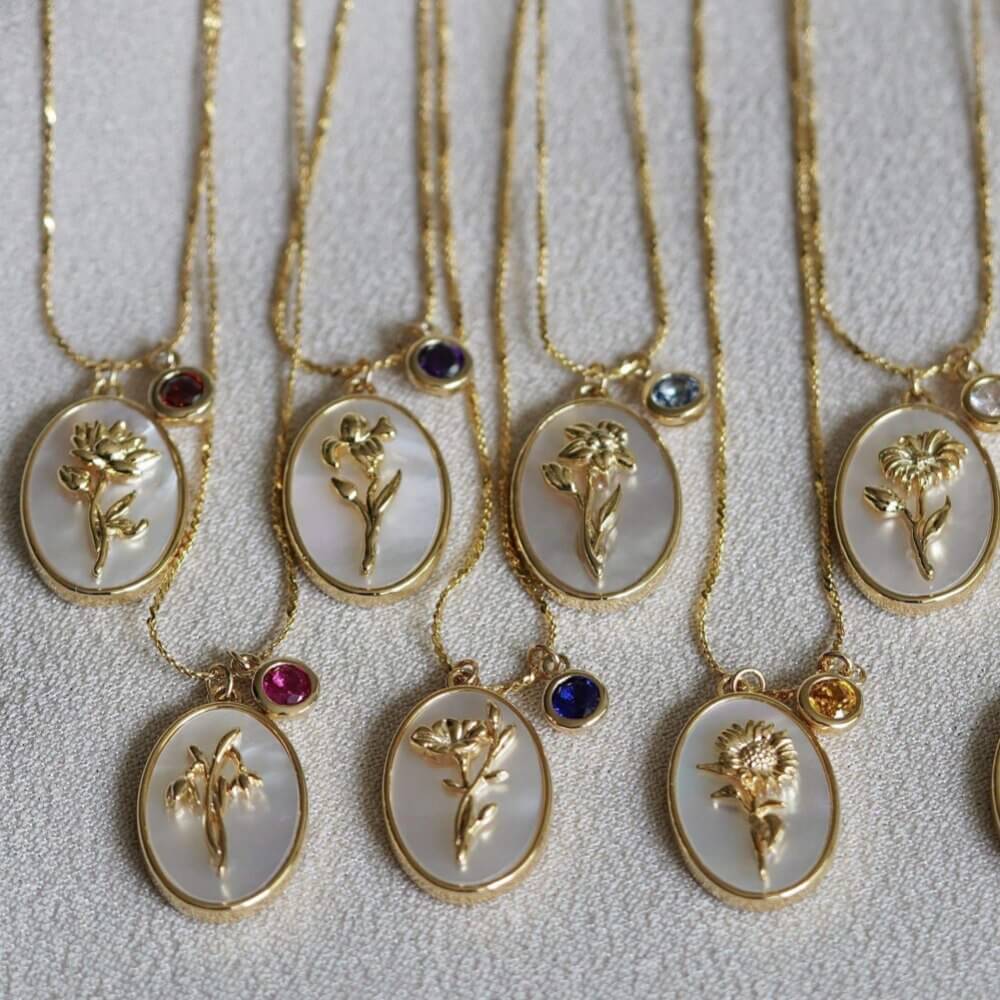 Birth Month Bloemen Ketting