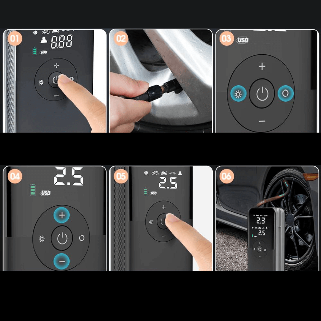 Draagbare Digitale Luchtpomp