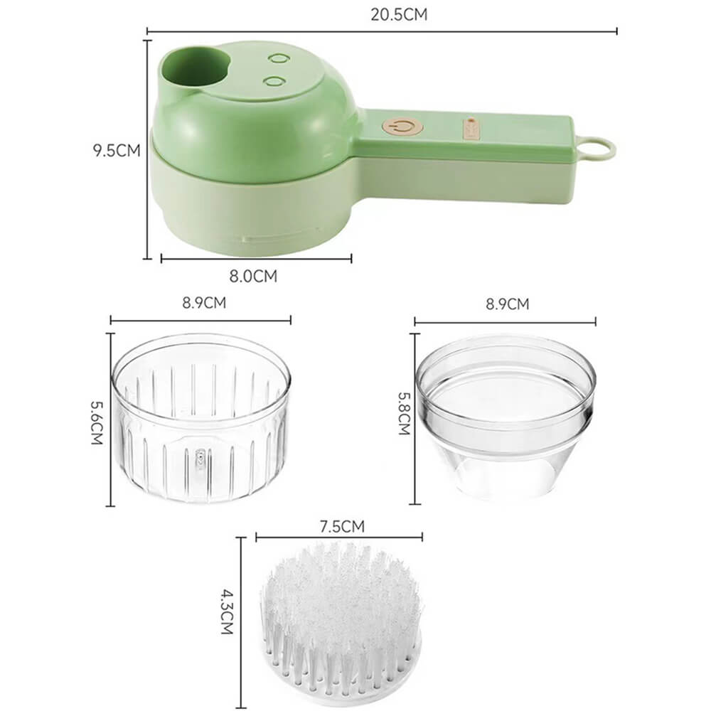 4-in-1 elektrische keukensnijder set