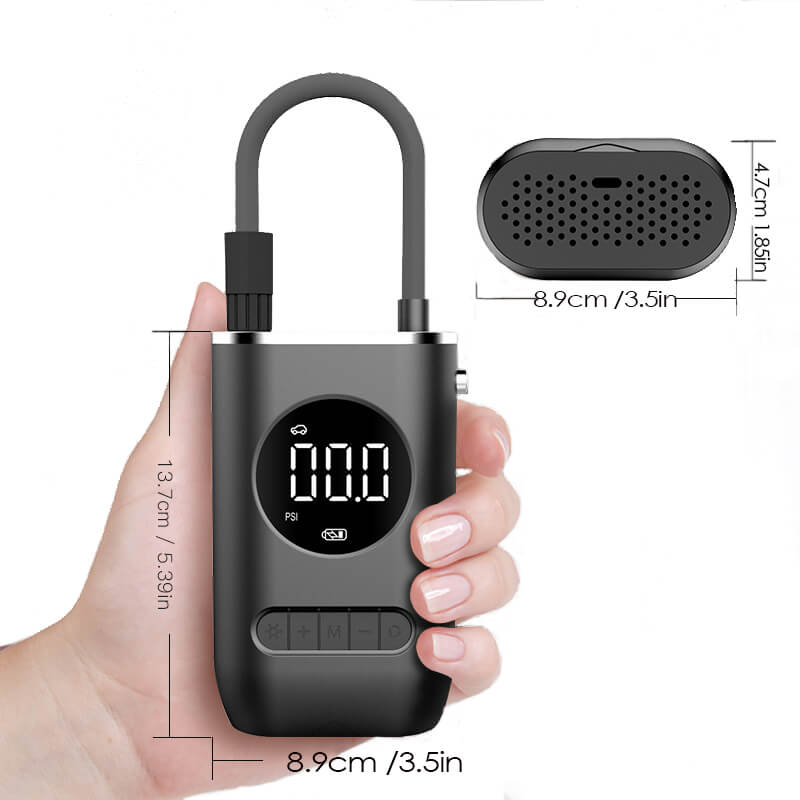 Compacte draadloze luchtcompressor