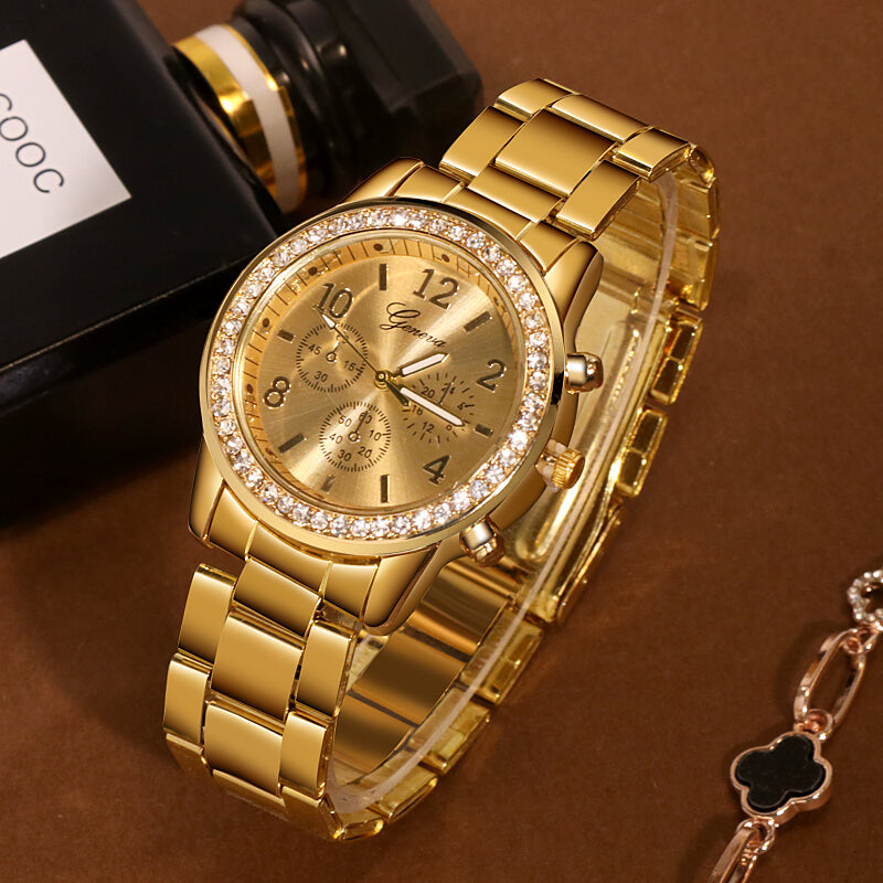 Dames Elegante Rhinestone Horloge