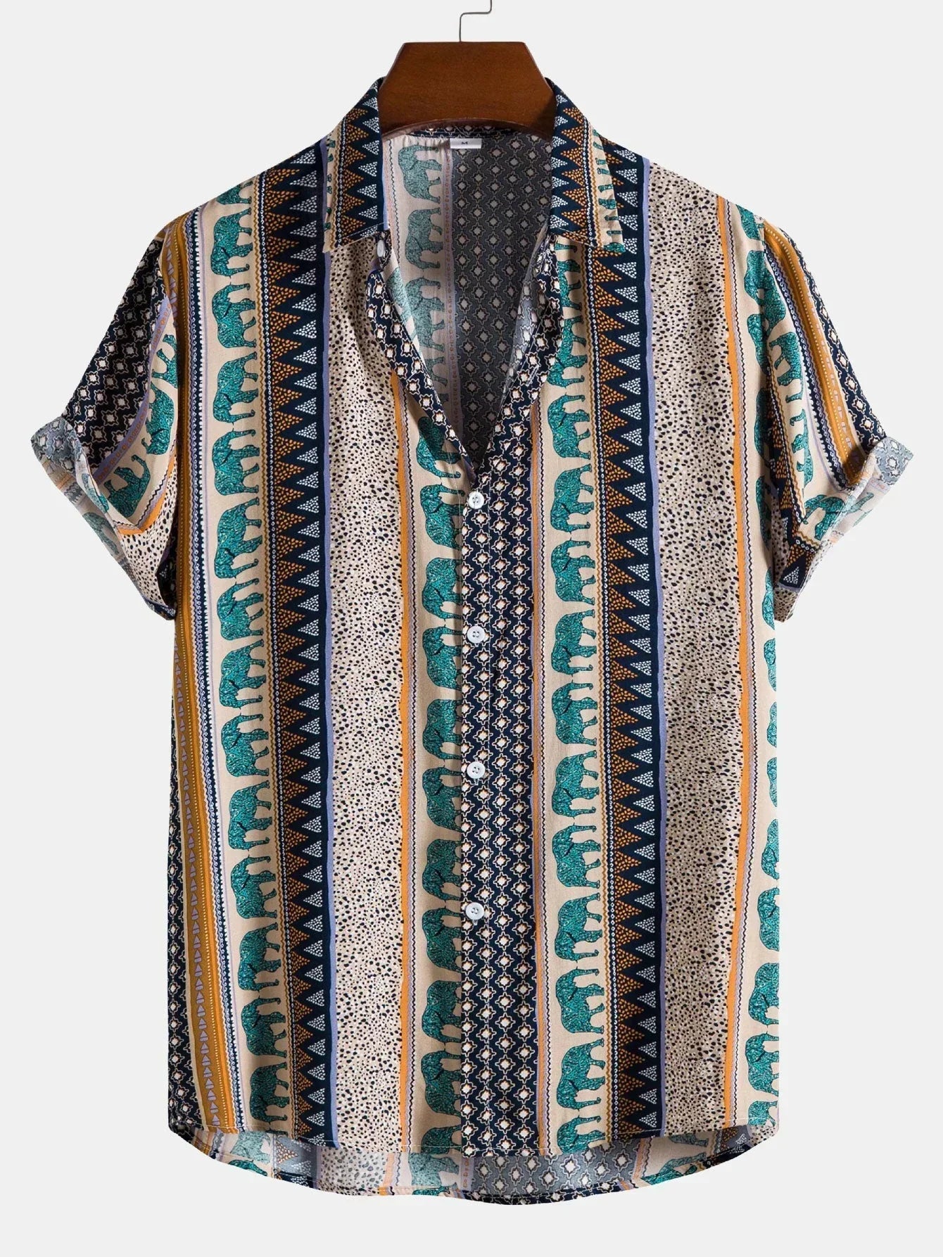 Variant image for Heren T Shirt Vintage Look Casual Katoen voor Zomer-19