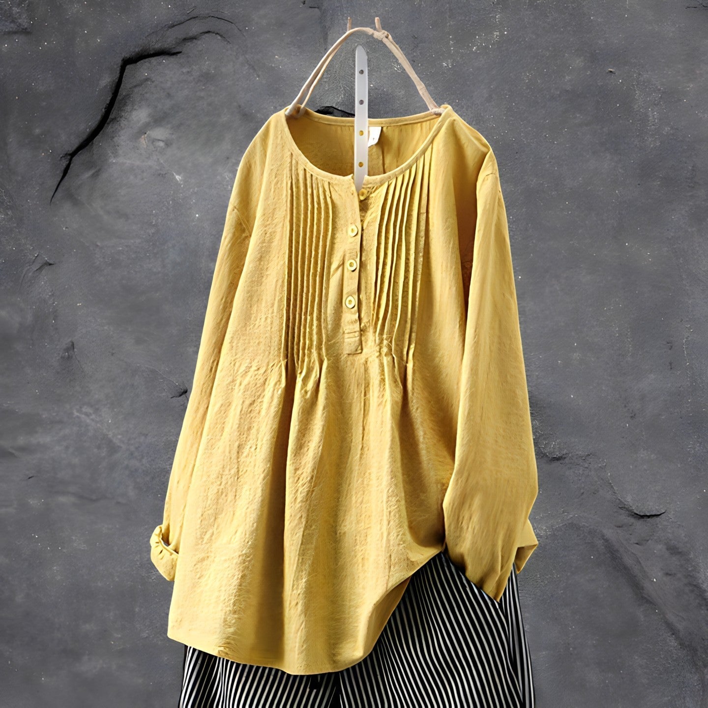 Variant image for Dames Blouse Losse Pasvorm Handgemaakt Hoogwaardige Stoffen-25