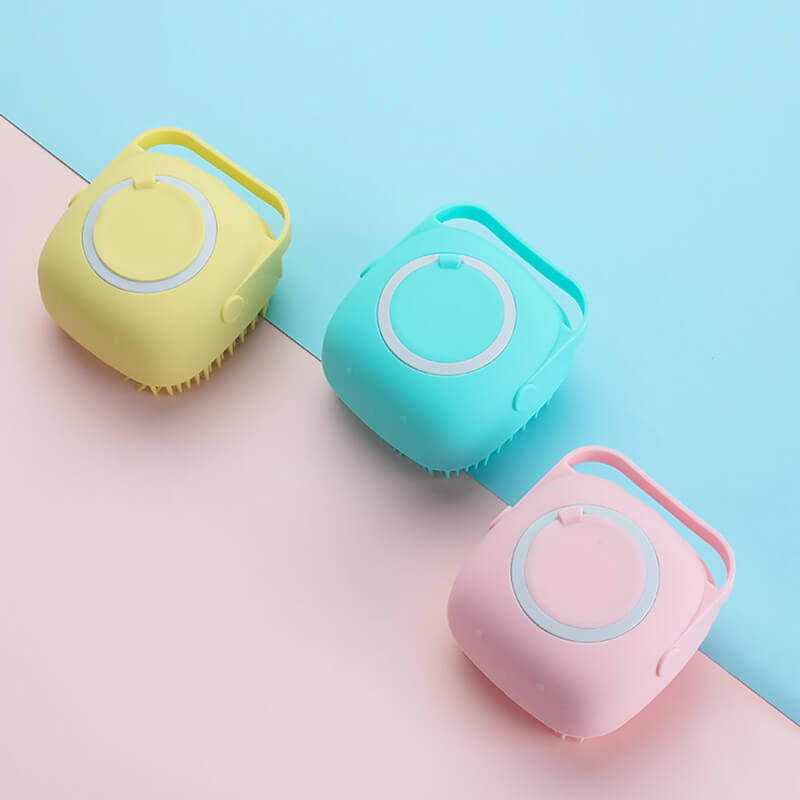 Zachte siliconen badborstel voor huisdieren