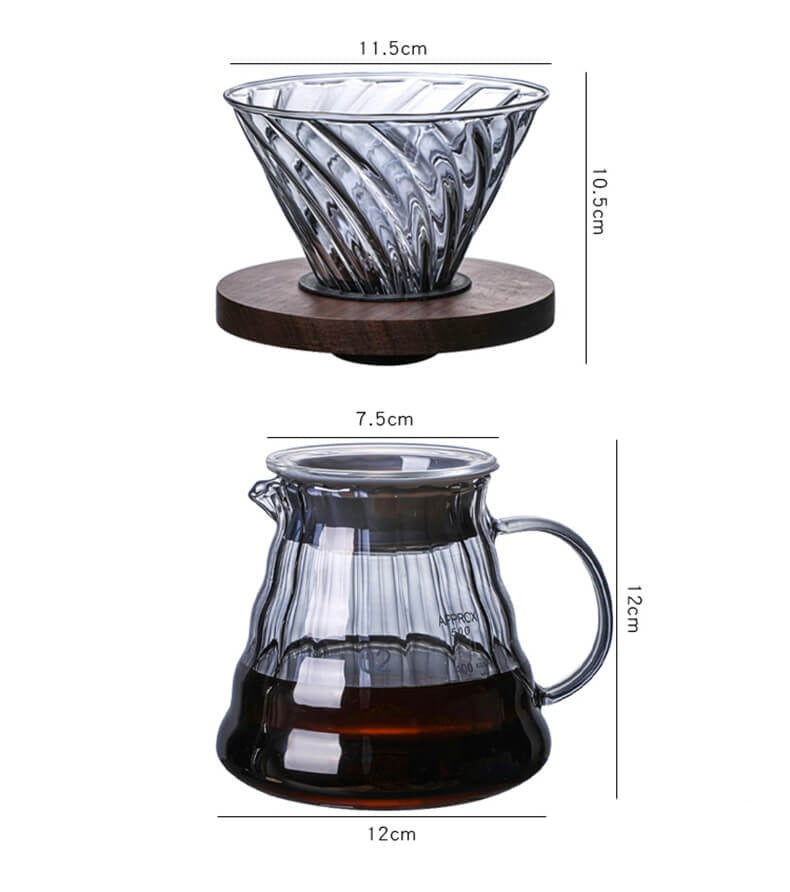 Glazen Koffiedruppelaar Set