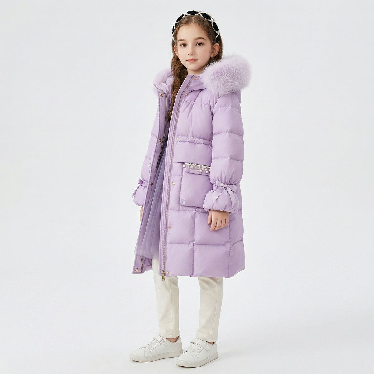 Meisjes Winterjas Met Capuchon