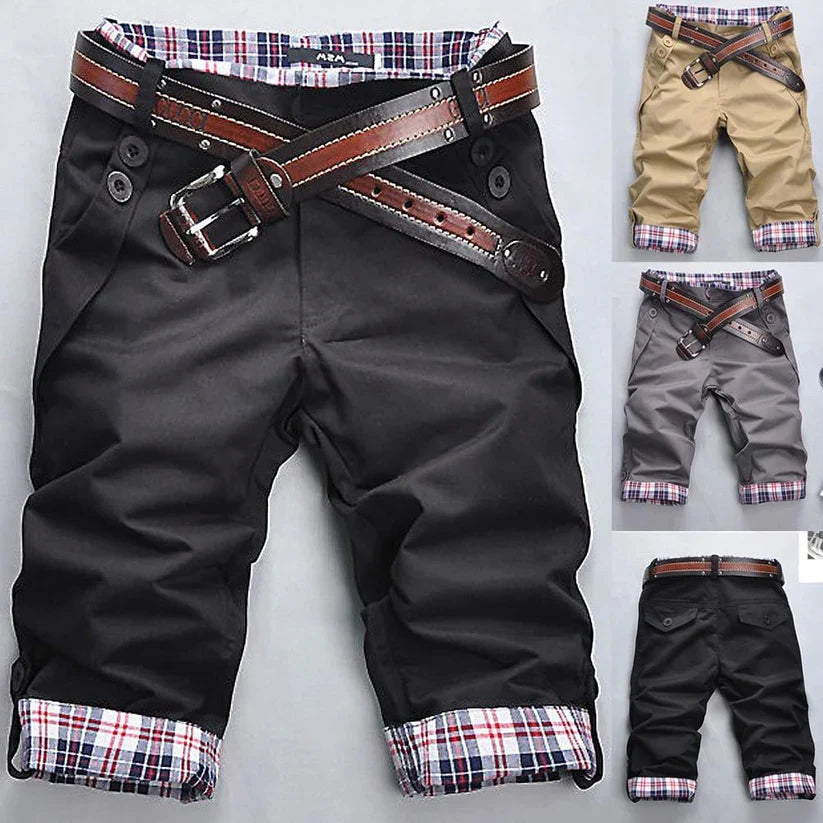 Heren Korte Broek Cargo Stijl 100% Katoen Met Praktische Zakken-5