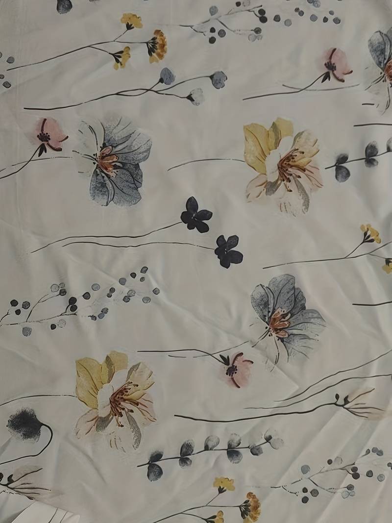 Dames Blouse Bloemendruk Lente Losse Pasvorm Zacht Katoen-5