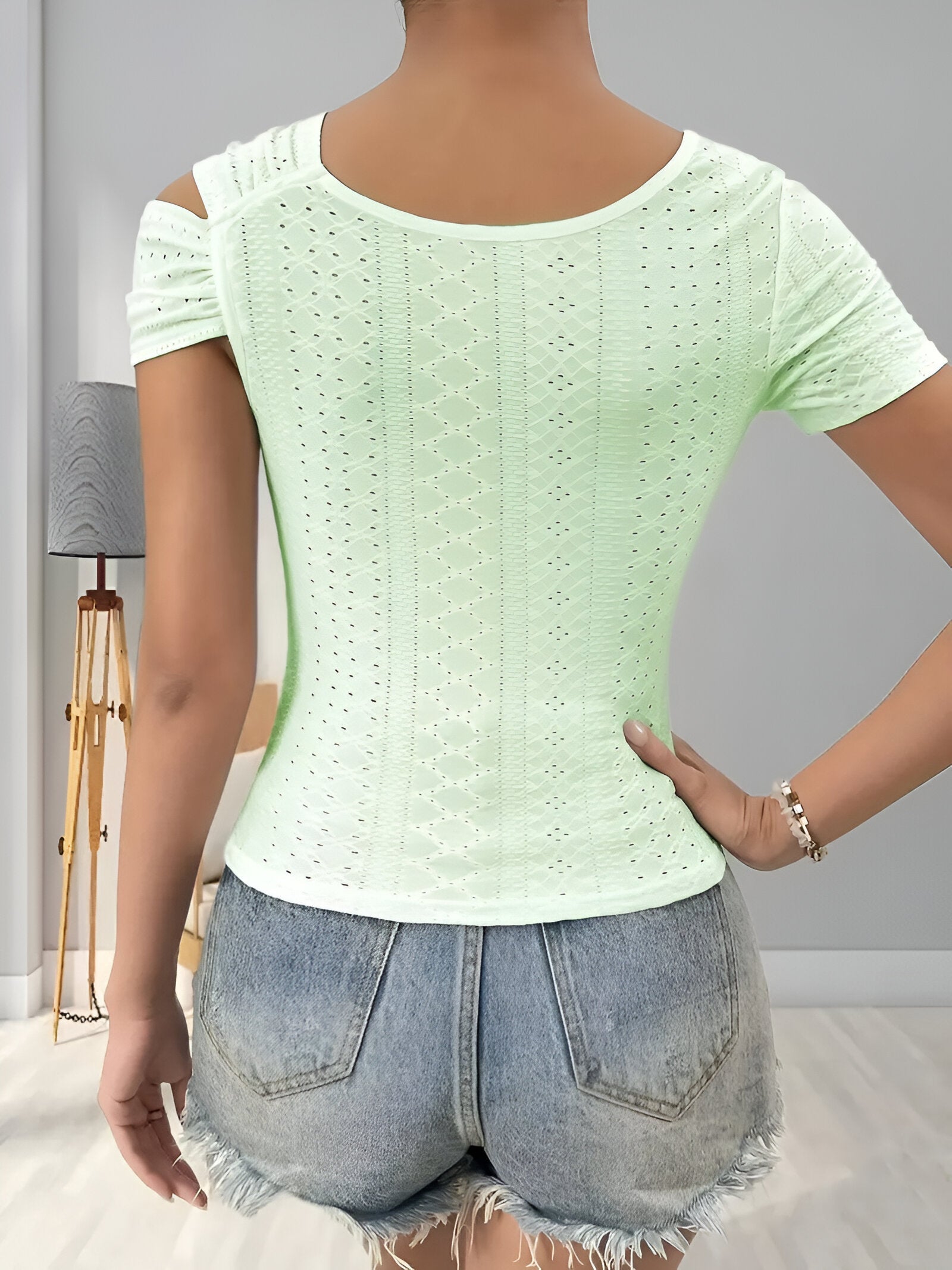 Dames Blouse Asymmetrisch Zachte Stof Elegante Stijl-4
