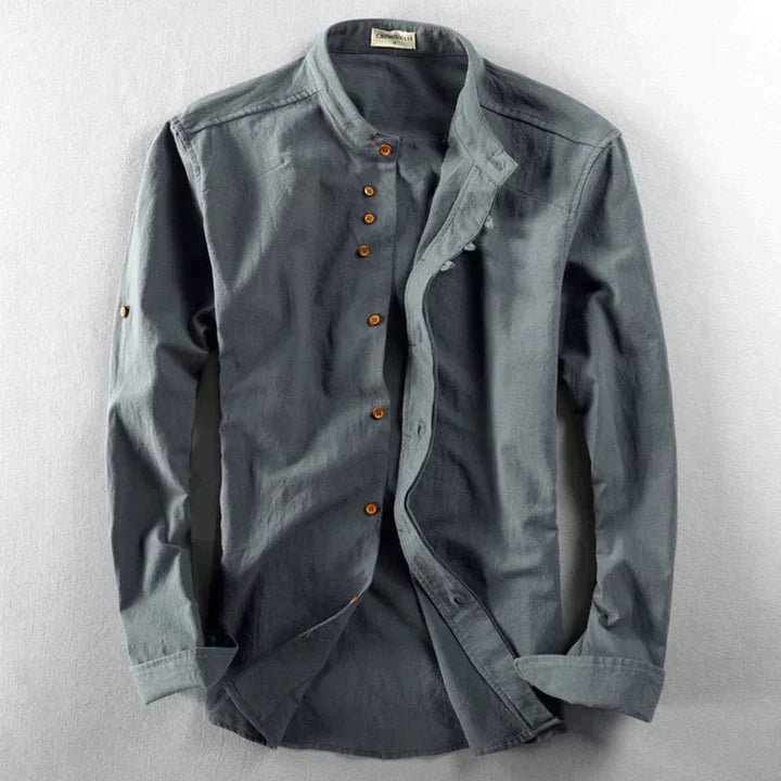 Variant image for Heren Blouse Japanse Stijl Elegante Pasvorm Katoen-15