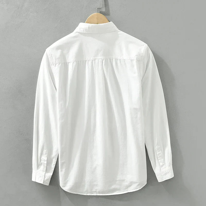 Heren Overhemd Patchwork Casual Katoen Comfortabele Pasvorm 3