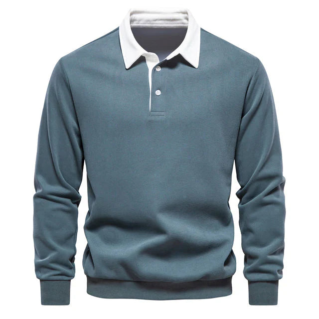 Variant image for Heren Poloshirt Lange Mouwen Klassieke Kraag Katoen-22
