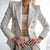 Blazer Dames Getailleerd Luxe Stof voor Professionele en Casual Gelegenheden