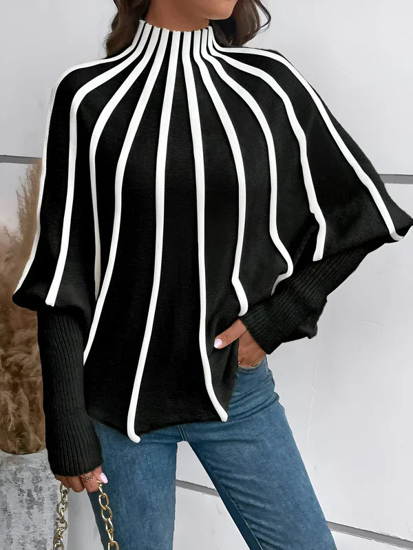 Dames Trui Streepdessin Casual Zachte Katoenmix-6
