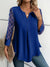 Variant image for Dames Top Lange Mouwen Ingekeepte Halslijn Aangenaam Materiaal-31