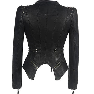 Dames Leren Jasje Elegante Stijl Premium voor Casual en Formele Outfits-4